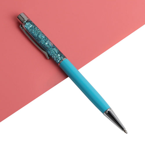 caneta com glitter - azul 1
