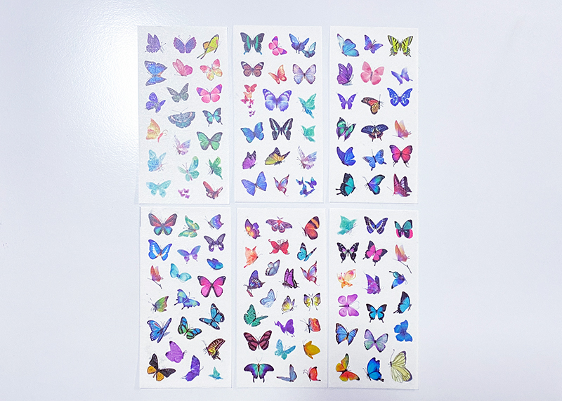 adesivo borboletas - 6 cartelas 2