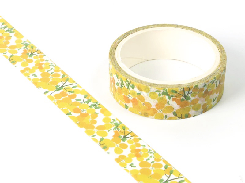 Washi tape - flower yellow 1