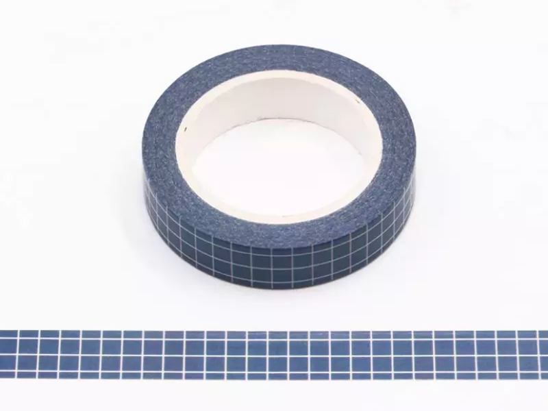 Washi tape - grid azul escuro 2