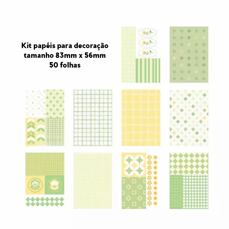 Kit papel decorativos - green 2
