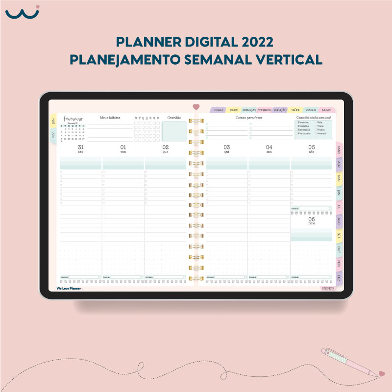 Planner digital Vertical - 2022 5